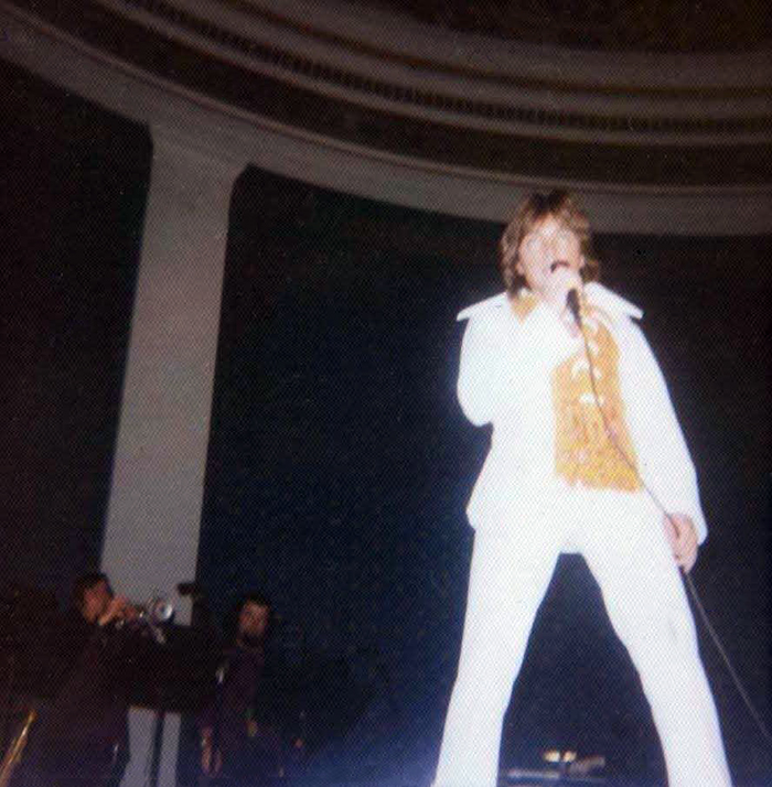 David on stage in Washington, 1972