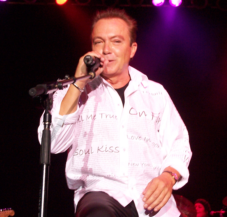 David wearing the shirt made by Silvia
