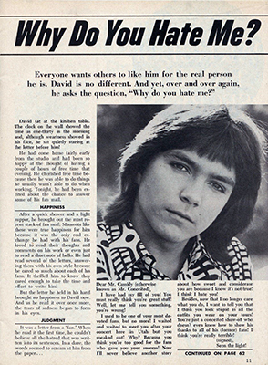 David Cassidy In Print - Tiger Beats Official Partridge Family Magazine ...
