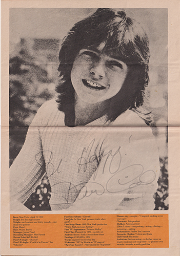 David Cassidy in London