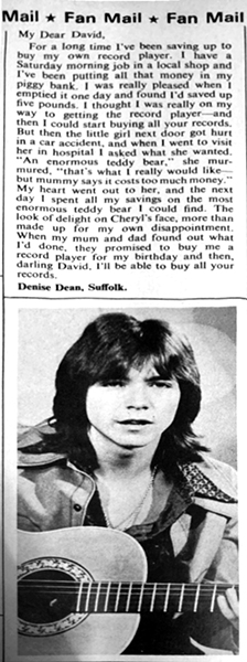 December 1972 Fan Magazine page