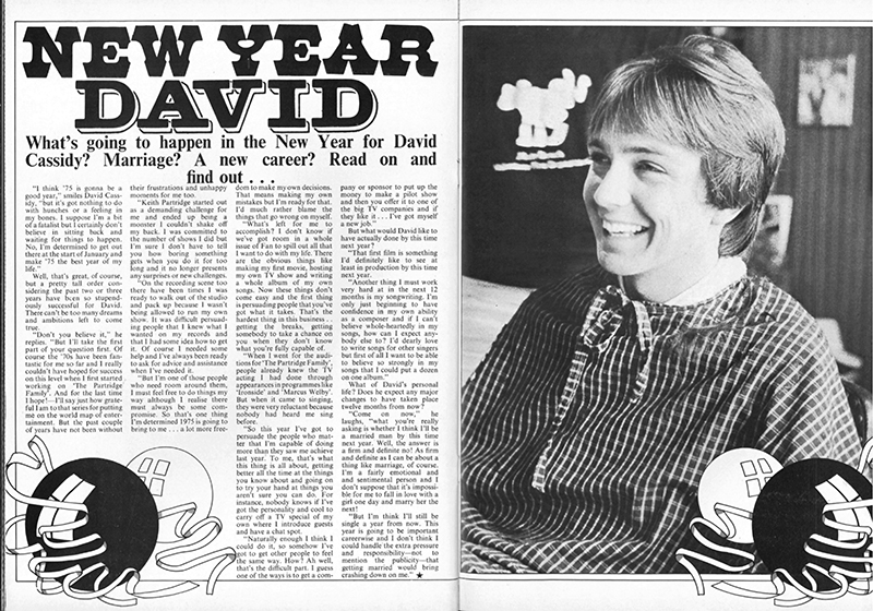 December 1974 Fan Magazine page
