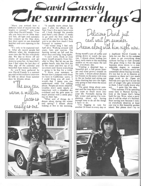 June 1974 Fan Magazine page