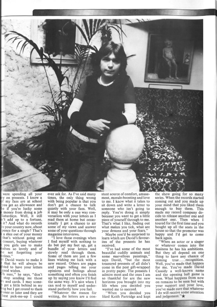 September 1974 Fan Magazine Special page