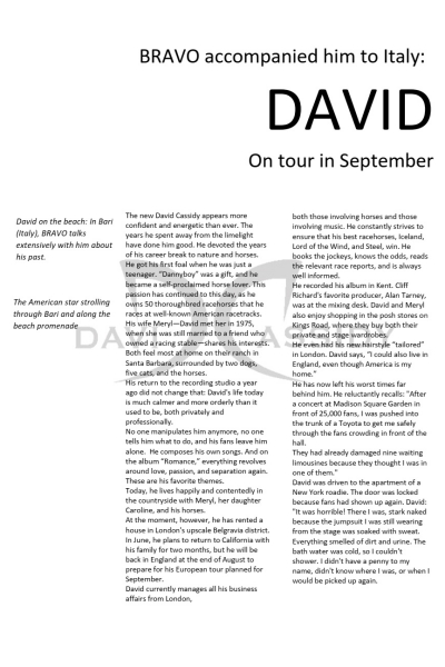 Translation of Bravo Magazine May 23, 1985