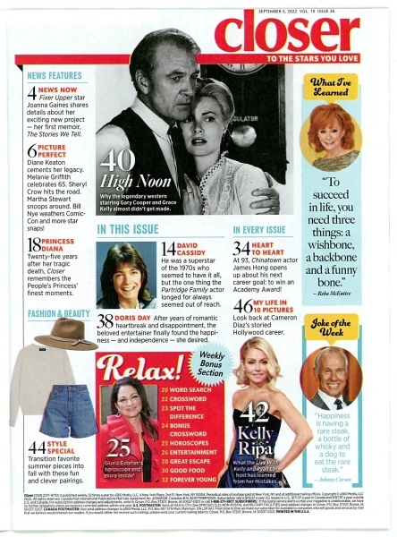 September 05, 2022 Closer magazine