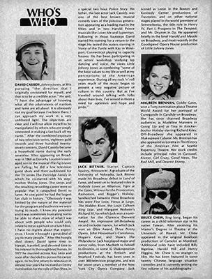 Little Johnny Jones program, Dorethy Chandler Pavillion, June 1981